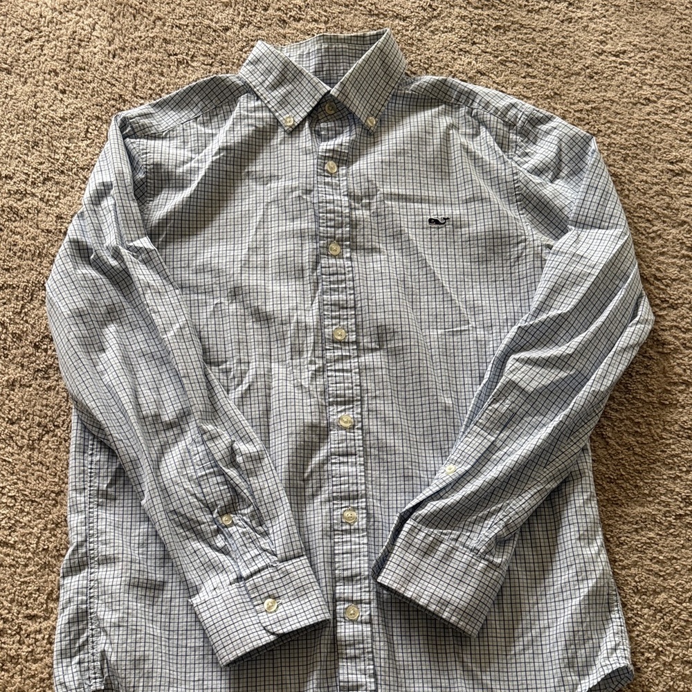 Mens Vineyard Vines Blue Plaid Button Down